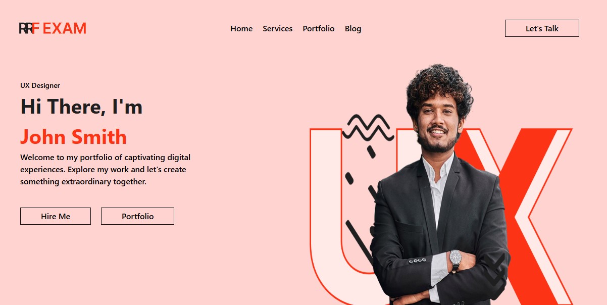 Preview of the portfolio website